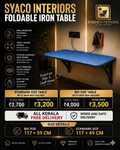 SYACO Wall Mounted Ironing Board Foldable, Space Saving Iron Table for Home, Compact Wall Mount Ironing Station with Heavy Duty Brackets
